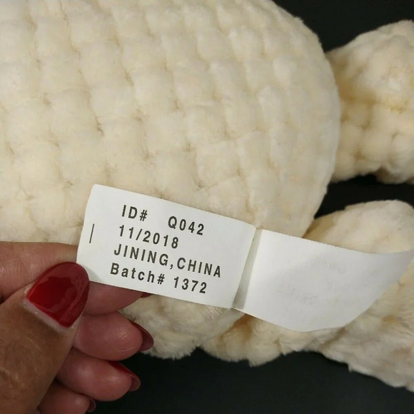 Kellytoy Lamb Sheep Pink Gingham Tie Plush Stuffed - Picture 5 of 5